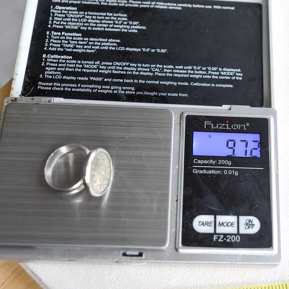 Vintage 925 Silver Signet Flower Ring Gold Plated Accent Size 9 Two Tone - Picture 7 of 8